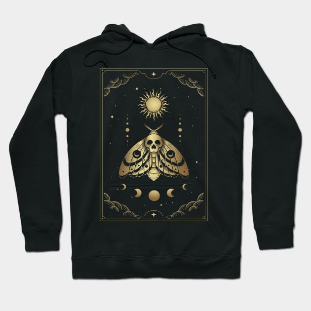 Death Head Moth Hoodie by Moon Phase Design